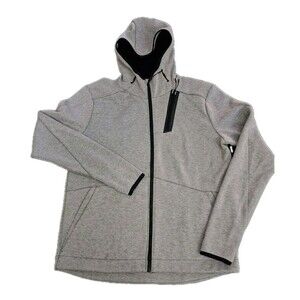 ​Champion C9 Men's L Full-Zip Hoodie Sweatshirt Jumper Grey Black Tech Fleece